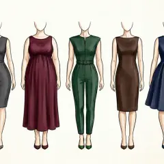 Guida allo stile per fisico a mela: abiti che valorizzano la figura, da tubino a svasati, per un look impeccabile.