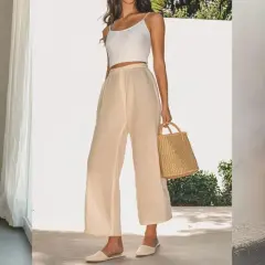 Modelli di scarpe perfette da abbinare a pantaloni palazzo: sandali con tacco, mules e zeppe per un look chic.