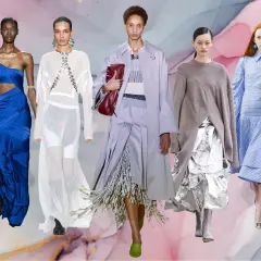 Modelle con abiti audaci e innovativi, un assaggio delle prossime tendenze moda e brand emergenti.