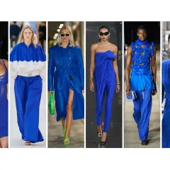 Moda in blu royal: abiti audaci, trench in pelle, completi eleganti e un tocco regale.