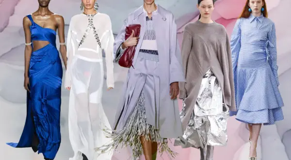 Modelle con abiti audaci e innovativi, un assaggio delle prossime tendenze moda e brand emergenti.
