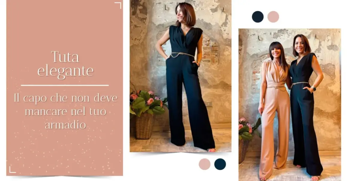 Tute eleganti nere e color carne, perfette per ogni occasione. Scopri cosa mettere sopra una tuta elegante per un look impeccabile.