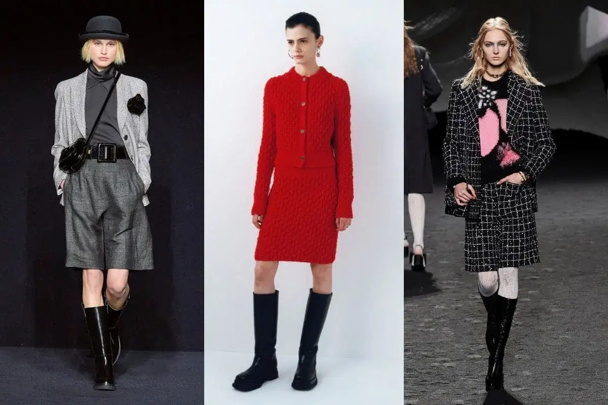 Stivali a metà polpaccio: look chic con bermuda, minigonna o tailleur. Perfetti per slanciare la figura.