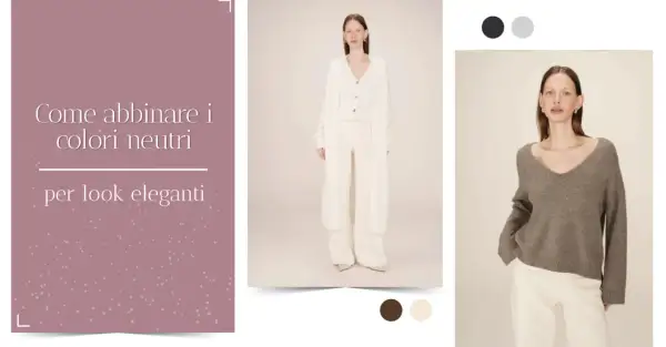 Come abbinare il beige per look eleganti: un completo bianco e un maglione grigio su pantaloni chiari.