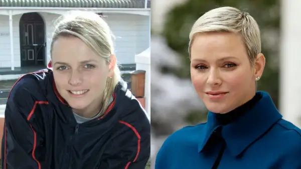 Charlene di Monaco, prima e dopo, da nuotatrice a principessa.